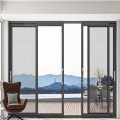 Remote Control Open Sliding Door Home Thermal Break Door Sliding System Aluminum Profile  Automatic Sliding Door Price