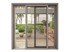 Vertical aluminium sliding window with single/double/triple glazing