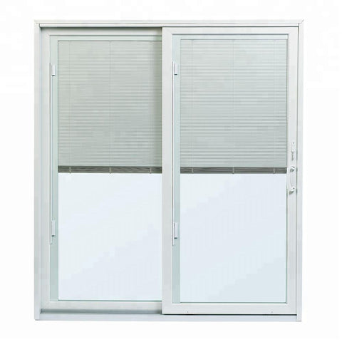 Vinyl sliding glass patio doors with built in blinds on China WDMA