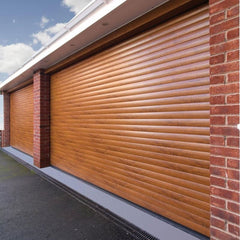 Warehouse Automatic Wooden Grain Aluminum Roller Shutter Doors Interior Rolling Roll Up and Down Security Garage Door on China WDMA