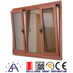 Waterproof Solid wood aluminum cladding tilt & turn windows with tempered glass on China WDMA