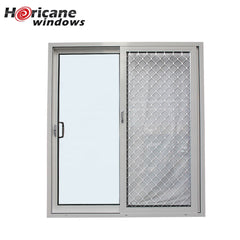 White Aluminum Sliding Door With security protection net on China WDMA