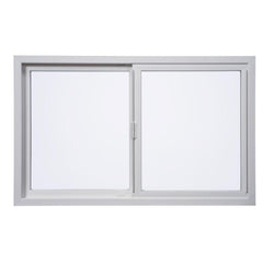 White Color Aluminum Frame 5mm thickness Glass Good Quality Aluminum Sliding Window on China WDMA