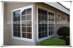 White Frame 3 panes aluminum sliding window with grill on China WDMA