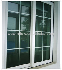 White Frame 3 panes aluminum sliding window with grill on China WDMA