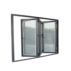 White color PVC frame impact windows with double low e tempered glass on China WDMA