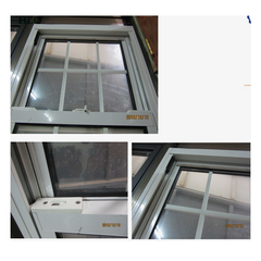 White color american style house window design 1.4mm frame thickness make aluminium window used aluminium single top hung window on China WDMA