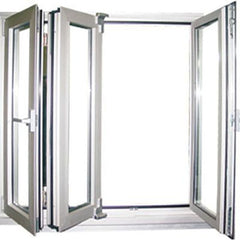 White double tempered glass aluminium exterior patio folding doors on China WDMA