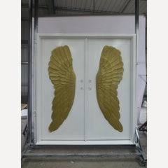 Wholesale White Finish Double entry iron grill door designs on China WDMA