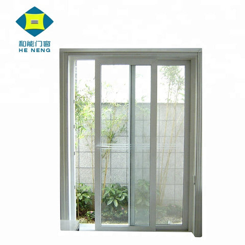 Wholesales Good Price PVC Balcony Kitchen Toilet Door Plastic Tempered Glass Sliding Door on China WDMA