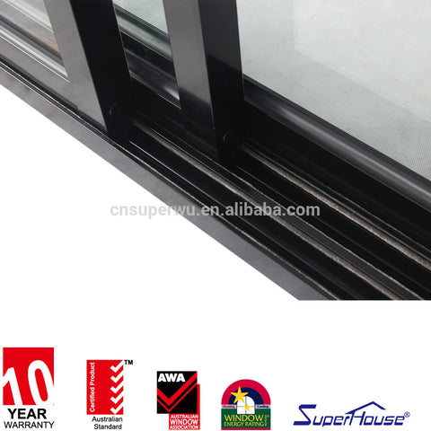Wind powder 3 track glass aluminum sliding door used in home on China WDMA
