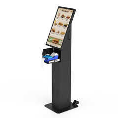 Windows/Android LCD touch screen 32 inch self-service ordering machine with QR scanner,receipt printer and POS all in one kiosk on China WDMA