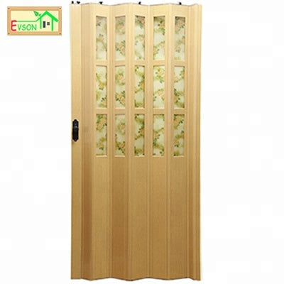 Wooden PVC Folding Door White Internal Bi Fold Doors With Glass on China WDMA
