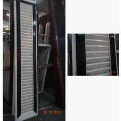 Wooden color size customized aluminium louvre door on China WDMA