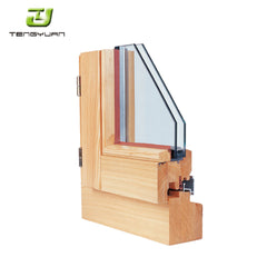 Wooden design most popular 85mm aluminium clad wood project window on China WDMA