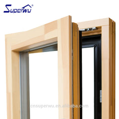 Wooden grain tilt and turn aluminum windows for wooden structure on China WDMA