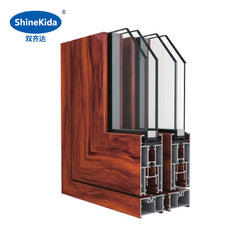 Woodgrain electrophoresis door frame wooden partition sliding in-swing french aluminum doors making companies on China WDMA