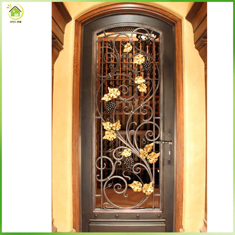 Wrought iron doors and windows wine cellar door & cabinet doors on China WDMA