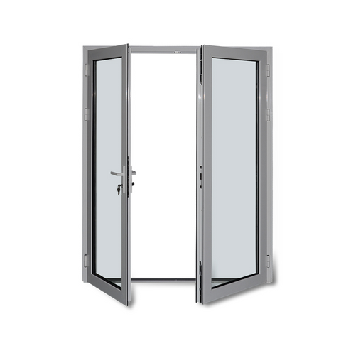 YY aluminium double glaze lowe doors security hinged door used exterior french doors for building on China WDMA