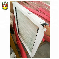 aluminium frosted glass shutter windows by hand for bathroom on China WDMA