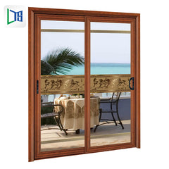 aluminum frame sliding glass patio doors customize double glass sliding door with color and grills on China WDMA