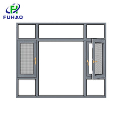 aluminum grille window push out residential Grey french aluminum casement windows