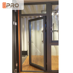 aluminum half glass french single hinged door price for sale on China WDMA