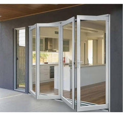 aluminum mechanism folding window door glass bi fold door system for restaurant on China WDMA