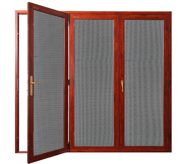 aluminum security screen door and window Bi-fold folding aluminum door with fly screen design for home balcony on China WDMA