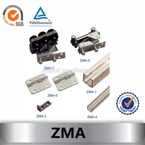 aluminum sliding door track and rollers folding doors ZMA on China WDMA