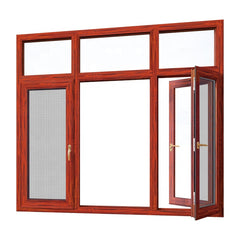 cheap tempered glass casement aluminium windows with mosquito net on China WDMA