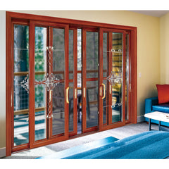 commercial aluminium exterior double pane soundproof sliding glass doors with built in blinds for sale on China WDMA