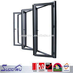 competitive price china market external folding patio doors aluminum bifolding door on China WDMA
