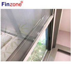 cost efficient thermal break bridge fancy handle soundproof aluminum sliding glass window with stainless steel screen on China WDMA