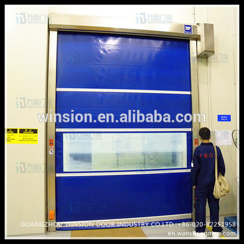 curtain design metal roll up window hgih speed industrial automatic door on China WDMA