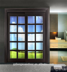 dark color frosted glass doors interior solid wooden sliding door for sale on China WDMA