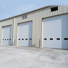 doorhan automatic industrial overhead sliding up section steel thermal insulation warehouse logistics dock sectional door on China WDMA