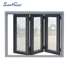 double glazed folding windows aluminium window door supplier on China WDMA