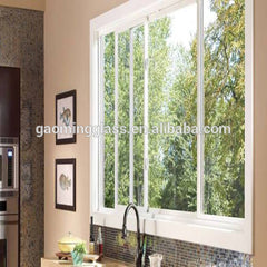 double/triple sliding bay window with pane design vinyl windows price, upvc window 2 sash panel on China WDMA