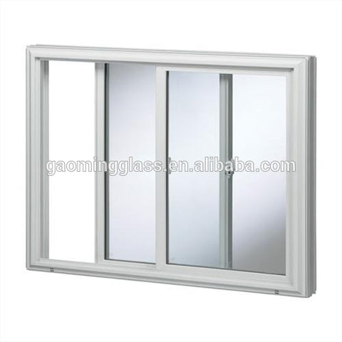 double/triple sliding bay window with pane design vinyl windows price, upvc window 2 sash panel on China WDMA