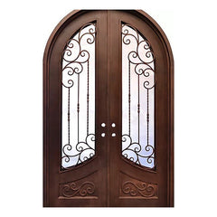 exterior safety front entry double glazed sliding swing iron glass wrought doors near me modern on China WDMA