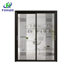 external exterior aluminum fitting aluminium sliding glass stacking doors Aluminium double track sliding door on China WDMA