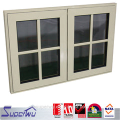 fire rated aluminum window manufacturer aluminium double glass casement windows with colonial bar on China WDMA