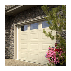 fireproof industrial french sliding sectional garage doors with small door on China WDMA