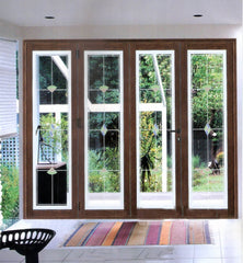 fold away door modern for balcony sliding folding glass door with adjustable insert blinds on China WDMA