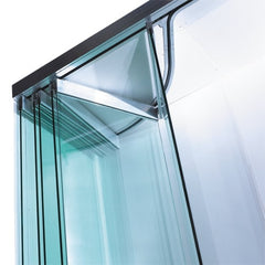 frameless folding safety glass bifold windows price on China WDMA