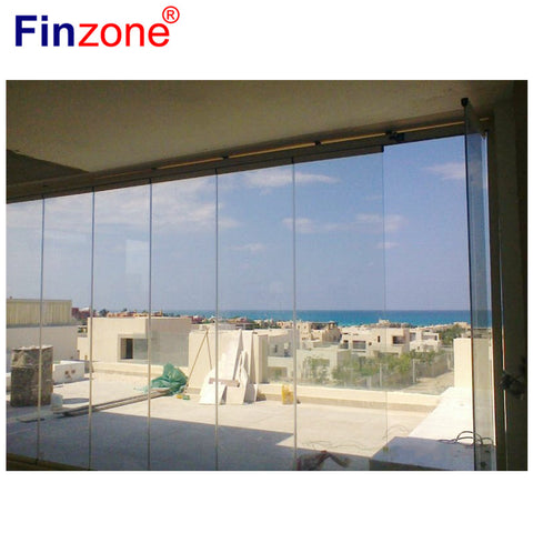 frameless window door sliding folding glass with 2 years quality guaranteed on China WDMA