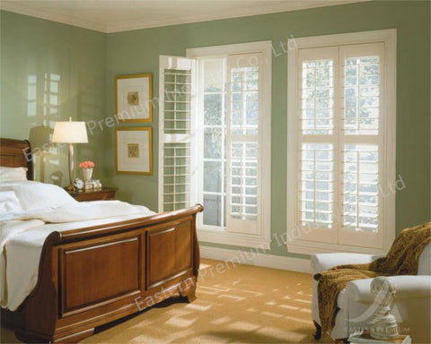 french door wooden indoor window plantation shutters on China WDMA