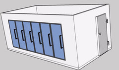 glass door walk in freezer for supermarket cold store on China WDMA