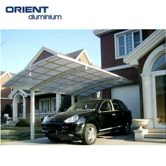 high quality low cost easy assemble morden Metal frame waterproof sunshade double car garages aluminium canopies carports on China WDMA